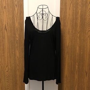 Wet Seal black scoop neck top
